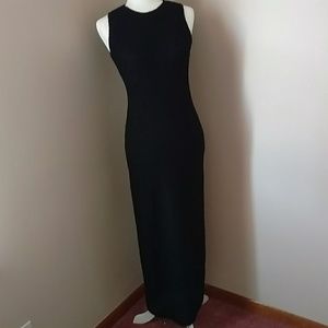 Ramona Long Black Dress w/ slit up the black